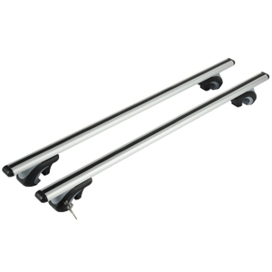 Barras transversales universales ajustables y resistentes para techo de coche para rieles de techo elevados 
