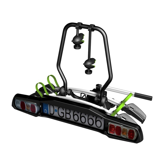 Portabicicletas con barra de remolque compatible con Fat Bike, resistente, de suspensión total y con cerradura, de lujo