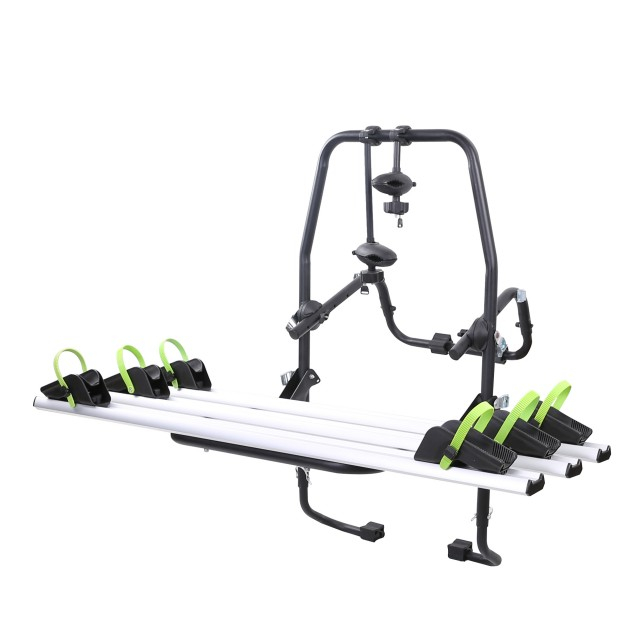 Portabicicletas plegables de aluminio ligero para maletero, 3 bicicletas