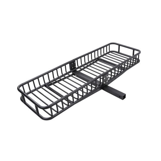 Portaequipajes de carga resistente plegable de acero montado en enganche de remolque de 2 pulgadas para SUV, furgonetas, vehículos recreativos y camiones 