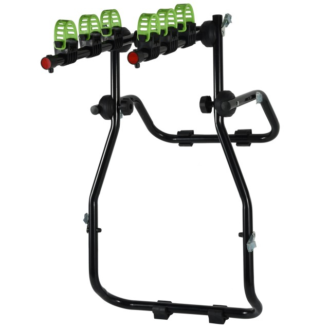 El mejor portabicicletas trasero de acero negro, fácil de instalar, compacto y plegable, para bicicletas de carretera Seden Max 3 con marco Irregular