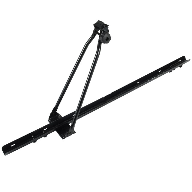 Portabicicletas para bicicleta de montaña, montaje fácil en acero negro, capacidad de carga para 1 bicicleta, 15kg, montado en el techo del coche