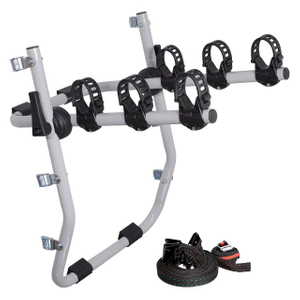 Portabicicletas montado en maletero, plegable, resistente, con carga máxima de 3 bicicletas, 45kg