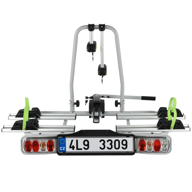 Marco 2 bicicletas eléctricas Bicicletas pesadas Carga máxima 60 kg Portabicicletas E montado en barra de remolque resistente de 50 mm