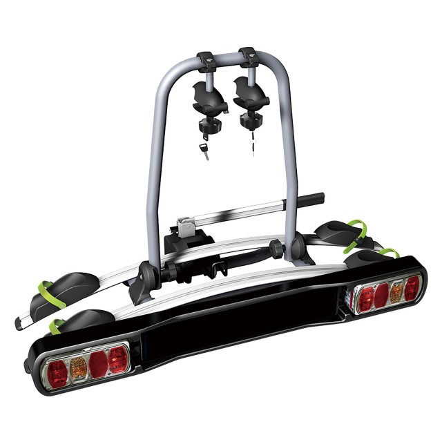 El mejor portabicicletas universal plegable negro Max 2 con carga máxima de 30 kg para barra de remolque