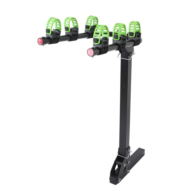 Portaequipajes para 3 bicicletas montado en enganche de 1,25' y 2' Inclinable, plegable y resistente 