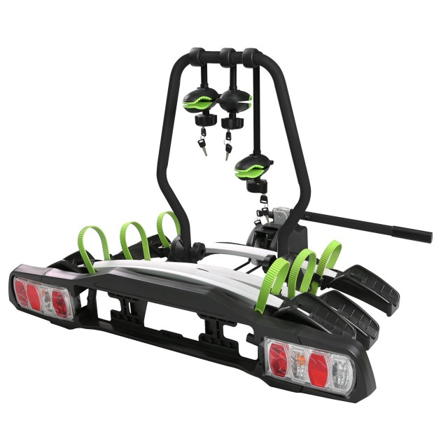 El mejor portabicicletas plegable probado TUV de 3 bicicletas con carga máxima de 45 kg con bola de remolque