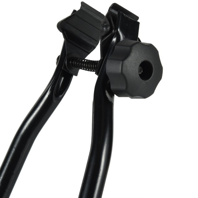 Portabicicletas para bicicleta de montaña, montaje fácil en acero negro, capacidad de carga para 1 bicicleta, 15kg, montado en el techo del coche