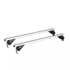 Portaequipajes AERO universal ajustable de fácil instalación de aluminio con carga máxima de 90 kg para rieles laterales elevados TUV/GS