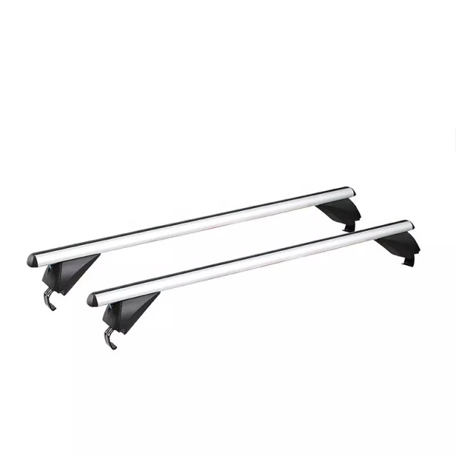 Portaequipajes AERO universal ajustable de fácil instalación de aluminio con carga máxima de 90 kg para rieles laterales elevados TUV/GS